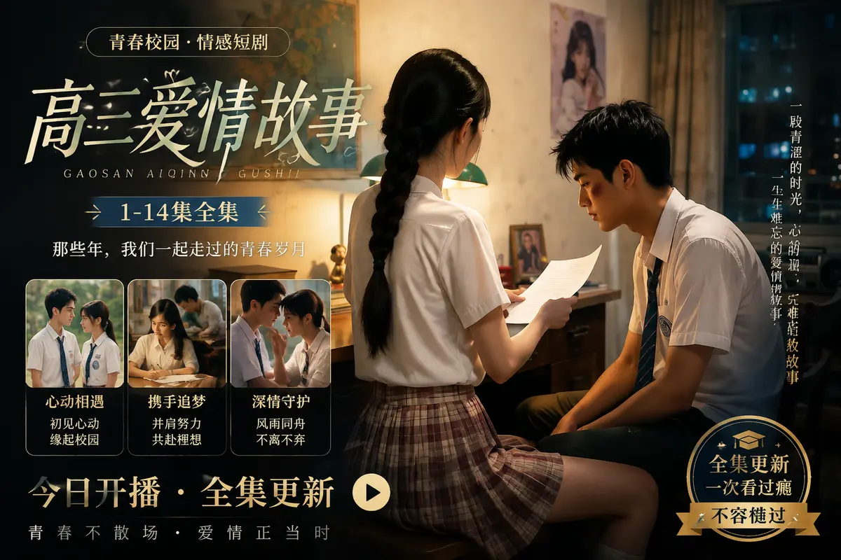 真人版AI短剧《高三爱情故事》资源下载-未删减完整版全集在线观看-高三爱情故事高清中字零卡顿-免费看全程高能