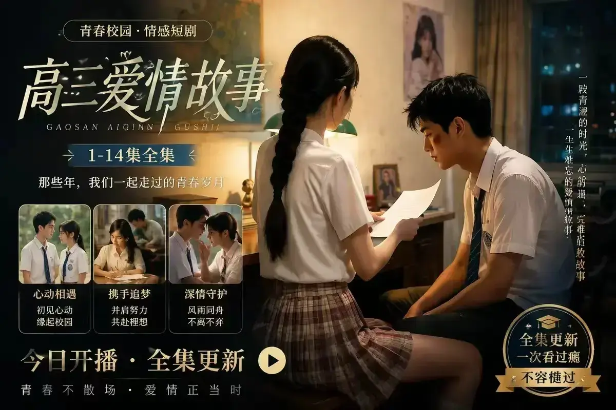 AI校园短剧《B中爱情故事》未删减完整版-误会篇-4KHDR画质-百度网盘在线秒存-高清观看